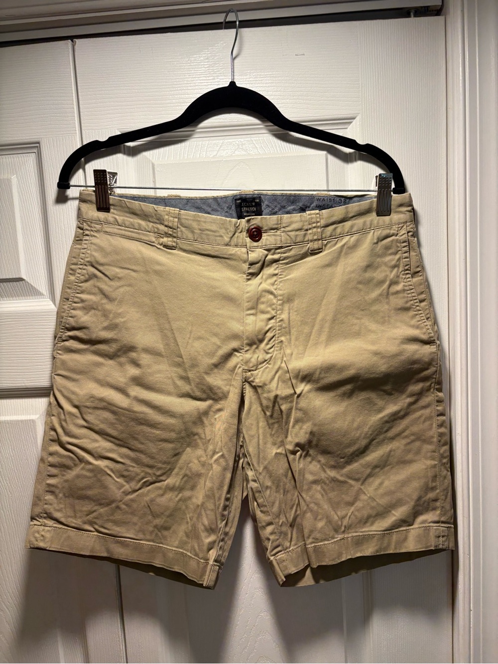 J. Crew Men's Tan Flat-Front Chino Shorts
